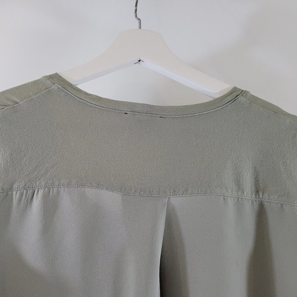 Theory Mixed Media Silk & Cotton swing t-shirt - Picture 7 of 9